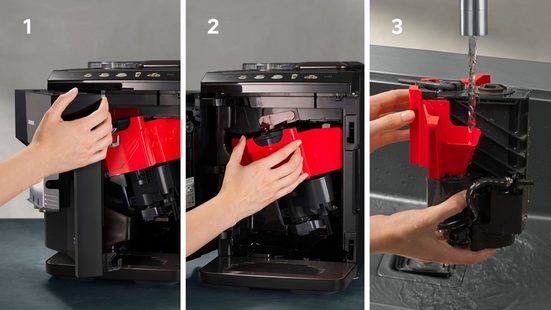 Kaffeevollautomat EQ500 classic TP513D09, viele Kaffeespezialitäten, automatische Dampfreinigung, schwarz,OneTouch-Funktion intuitives Farbdisplay